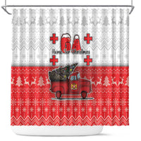 Georgia Christmas Shower Curtain GA Home For Christmas - Wonder Print Shop