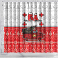 Georgia Christmas Shower Curtain GA Home For Christmas - Wonder Print Shop