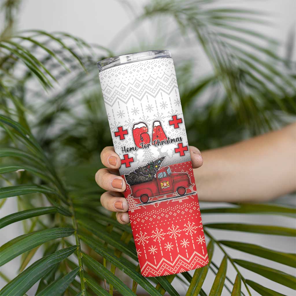 Georgia Christmas Skinny Tumbler GA Home For Christmas - Wonder Print Shop