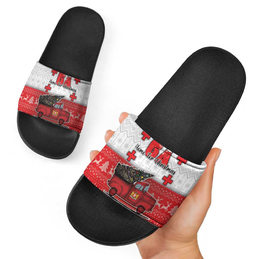 Georgia Christmas Slide Sandals GA Home For Christmas - Wonder Print Shop
