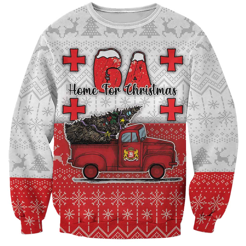 Georgia Christmas Sweatshirt GA Home For Christmas - Wonder Print Shop