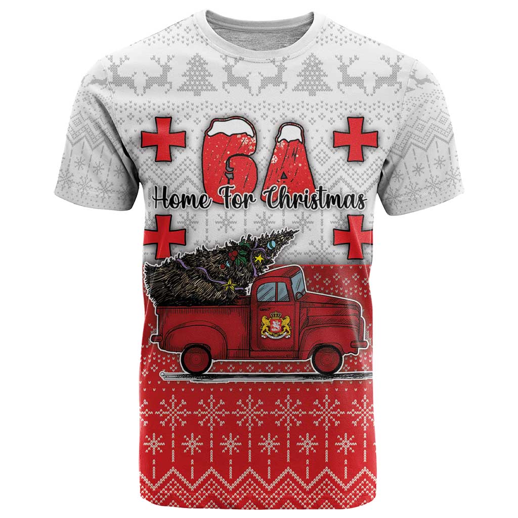 Georgia Christmas T Shirt GA Home For Christmas - Wonder Print Shop