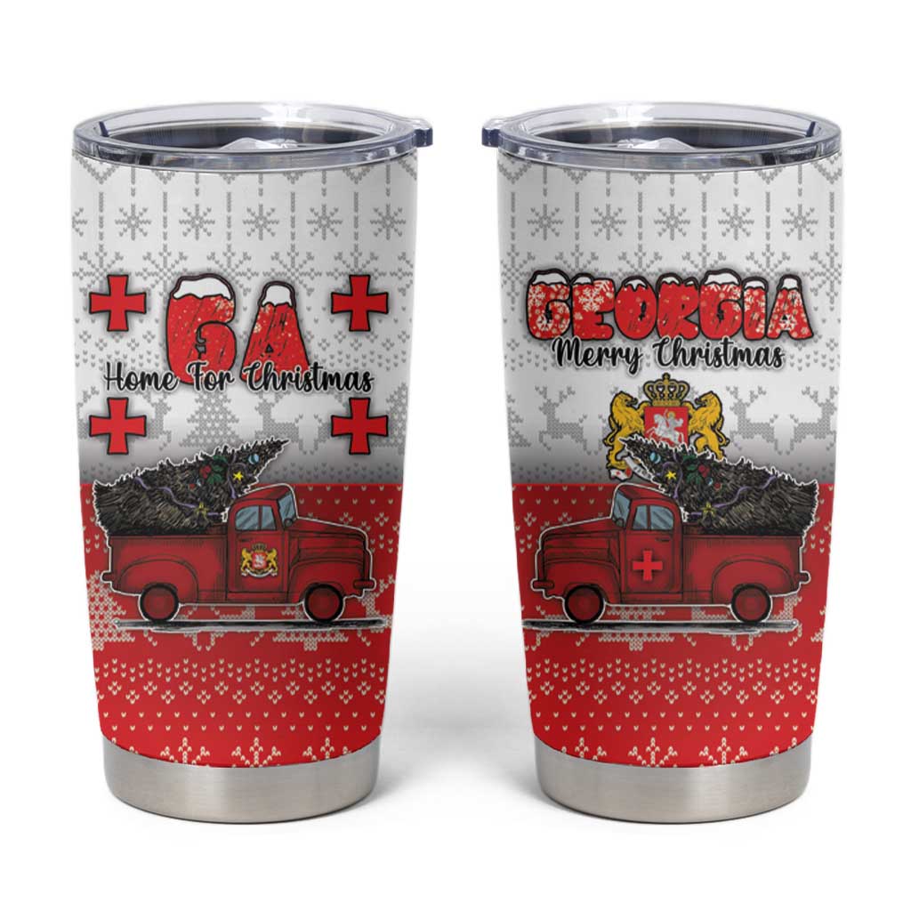 Georgia Christmas Tumbler Cup GA Home For Christmas - Wonder Print Shop