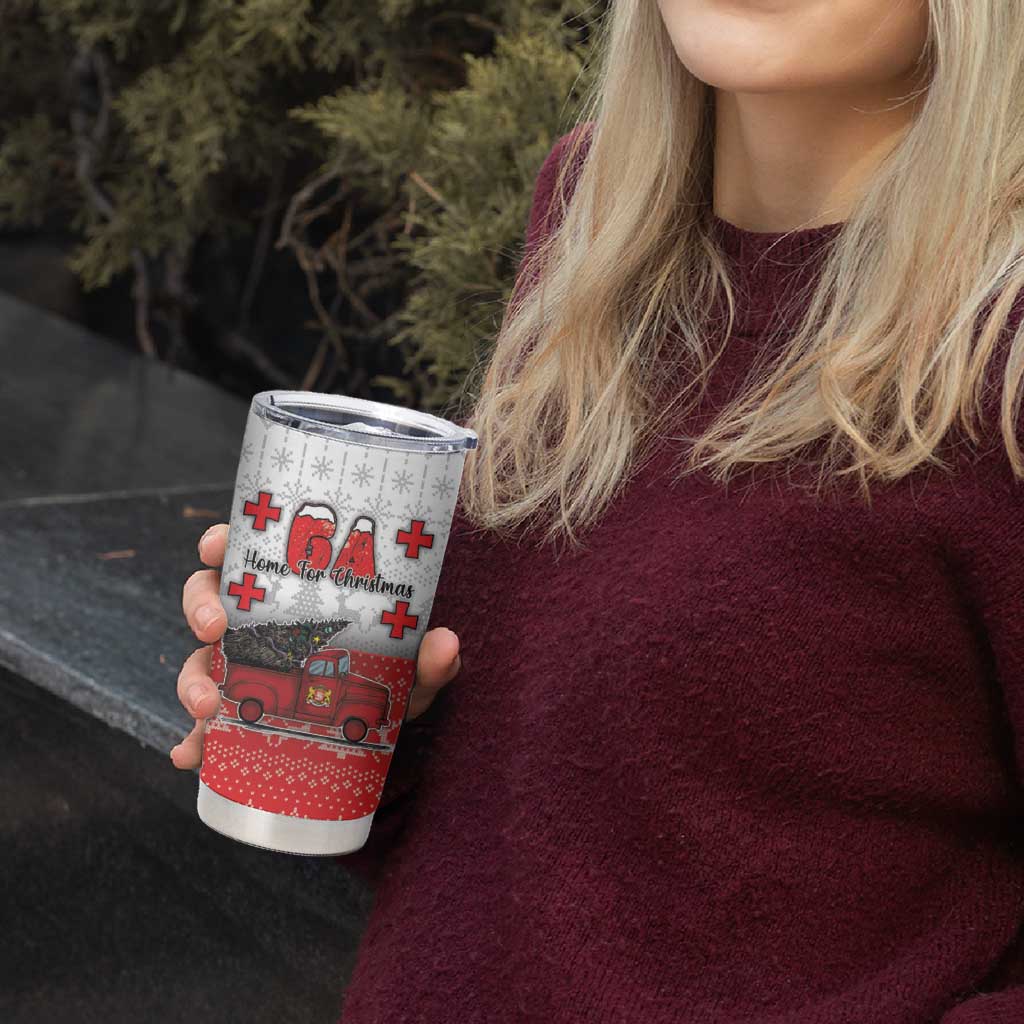 Georgia Christmas Tumbler Cup GA Home For Christmas - Wonder Print Shop