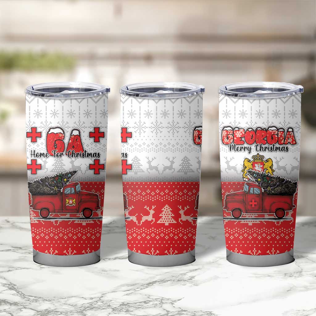 Georgia Christmas Tumbler Cup GA Home For Christmas - Wonder Print Shop