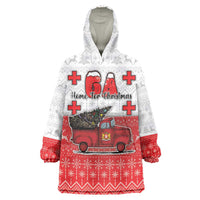 Georgia Christmas Wearable Blanket Hoodie GA Home For Christmas - Wonder Print Shop