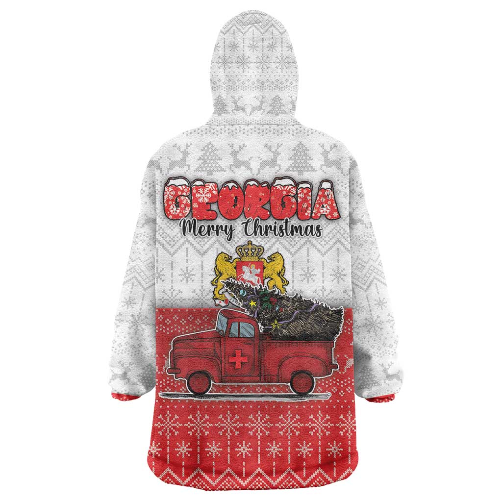 Georgia Christmas Wearable Blanket Hoodie GA Home For Christmas - Wonder Print Shop