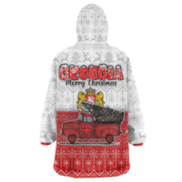 Georgia Christmas Wearable Blanket Hoodie GA Home For Christmas - Wonder Print Shop