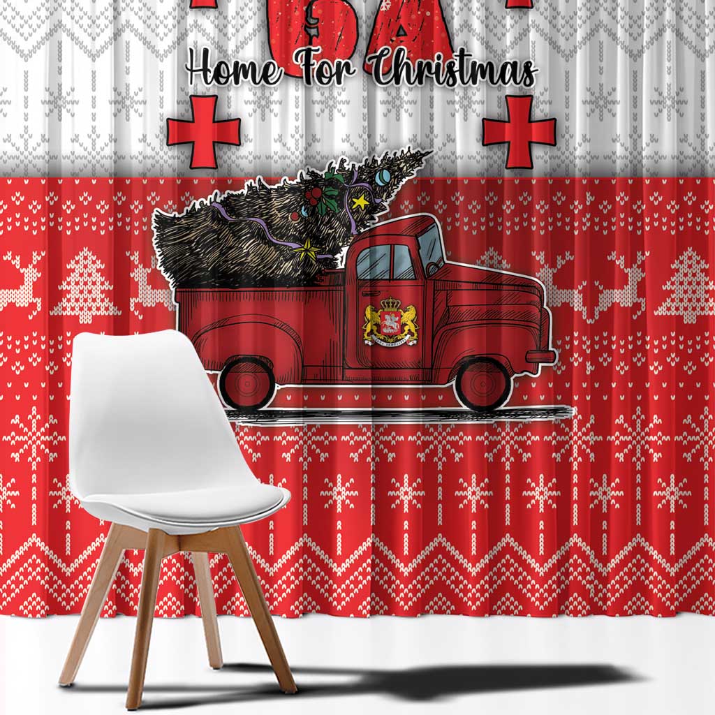 Georgia Christmas Window Curtain GA Home For Christmas - Wonder Print Shop