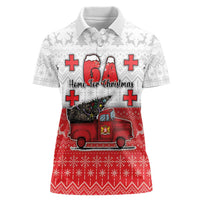 Georgia Christmas Women Polo Shirt GA Home For Christmas - Wonder Print Shop