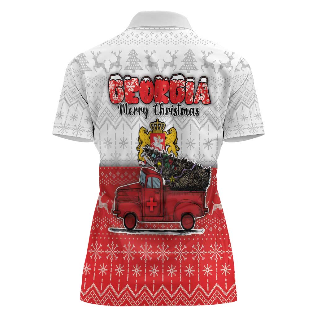 Georgia Christmas Women Polo Shirt GA Home For Christmas - Wonder Print Shop