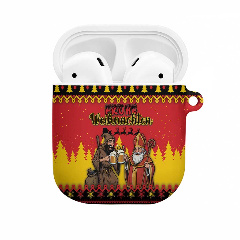 Germany Christmas AirPods Case Saint Nicholas And Knecht Ruprecht Drink Beer - Wonder Print Shop