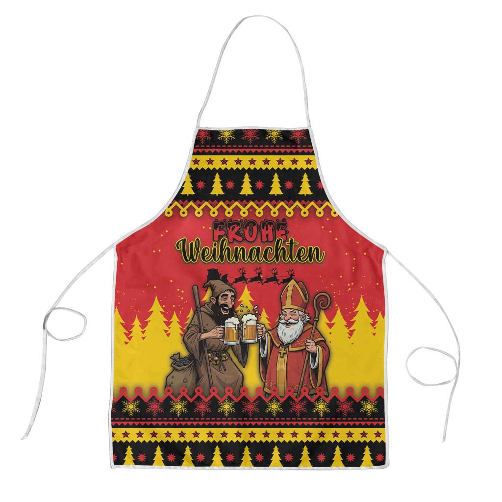 Germany Christmas Apron Saint Nicholas And Knecht Ruprecht Drink Beer - Wonder Print Shop