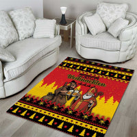 Germany Christmas Area Rug Saint Nicholas And Knecht Ruprecht Drink Beer - Wonder Print Shop