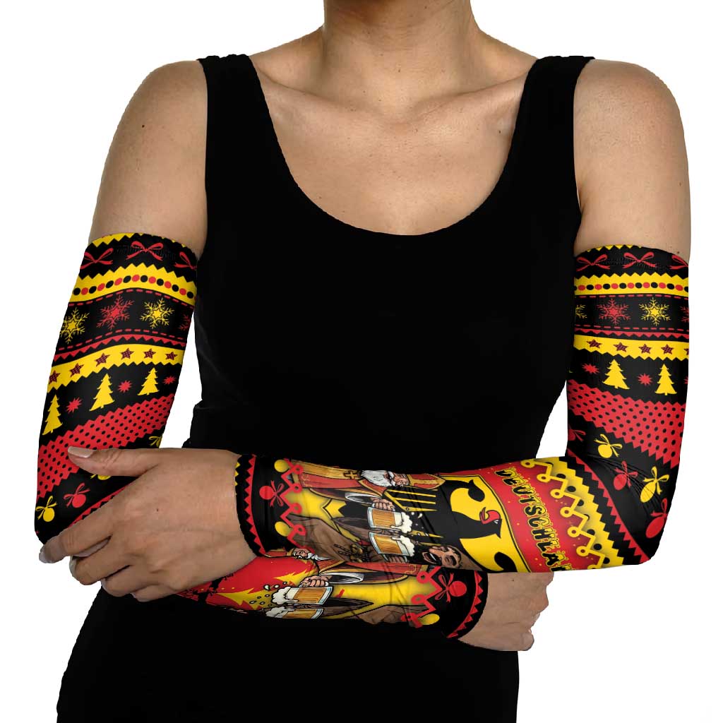 Germany Christmas Arm Sleeves Saint Nicholas And Knecht Ruprecht Drink Beer - Wonder Print Shop