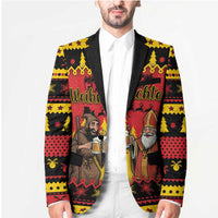 Germany Christmas Blazer Saint Nicholas And Knecht Ruprecht Drink Beer - Wonder Print Shop