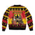 Germany Christmas Bomber Jacket Saint Nicholas And Knecht Ruprecht Drink Beer - Wonder Print Shop