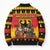 Germany Christmas Bomber Puffer Jacket Saint Nicholas And Knecht Ruprecht Drink Beer - Wonder Print Shop