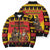 Germany Christmas Bomber Puffer Jacket Saint Nicholas And Knecht Ruprecht Drink Beer - Wonder Print Shop