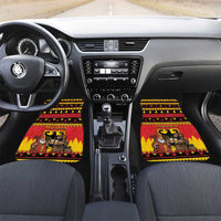 Germany Christmas Car Mats Saint Nicholas And Knecht Ruprecht Drink Beer - Wonder Print Shop