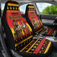 Germany Christmas Car Seat Cover Saint Nicholas And Knecht Ruprecht Drink Beer - Wonder Print Shop
