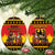 Germany Christmas Ceramic Ornament Saint Nicholas And Knecht Ruprecht Drink Beer - Wonder Print Shop