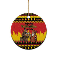 Germany Christmas Ceramic Ornament Saint Nicholas And Knecht Ruprecht Drink Beer - Wonder Print Shop