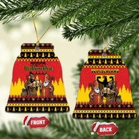 Germany Christmas Ceramic Ornament Saint Nicholas And Knecht Ruprecht Drink Beer - Wonder Print Shop