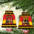 Germany Christmas Ceramic Ornament Saint Nicholas And Knecht Ruprecht Drink Beer - Wonder Print Shop