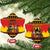Germany Christmas Ceramic Ornament Saint Nicholas And Knecht Ruprecht Drink Beer - Wonder Print Shop