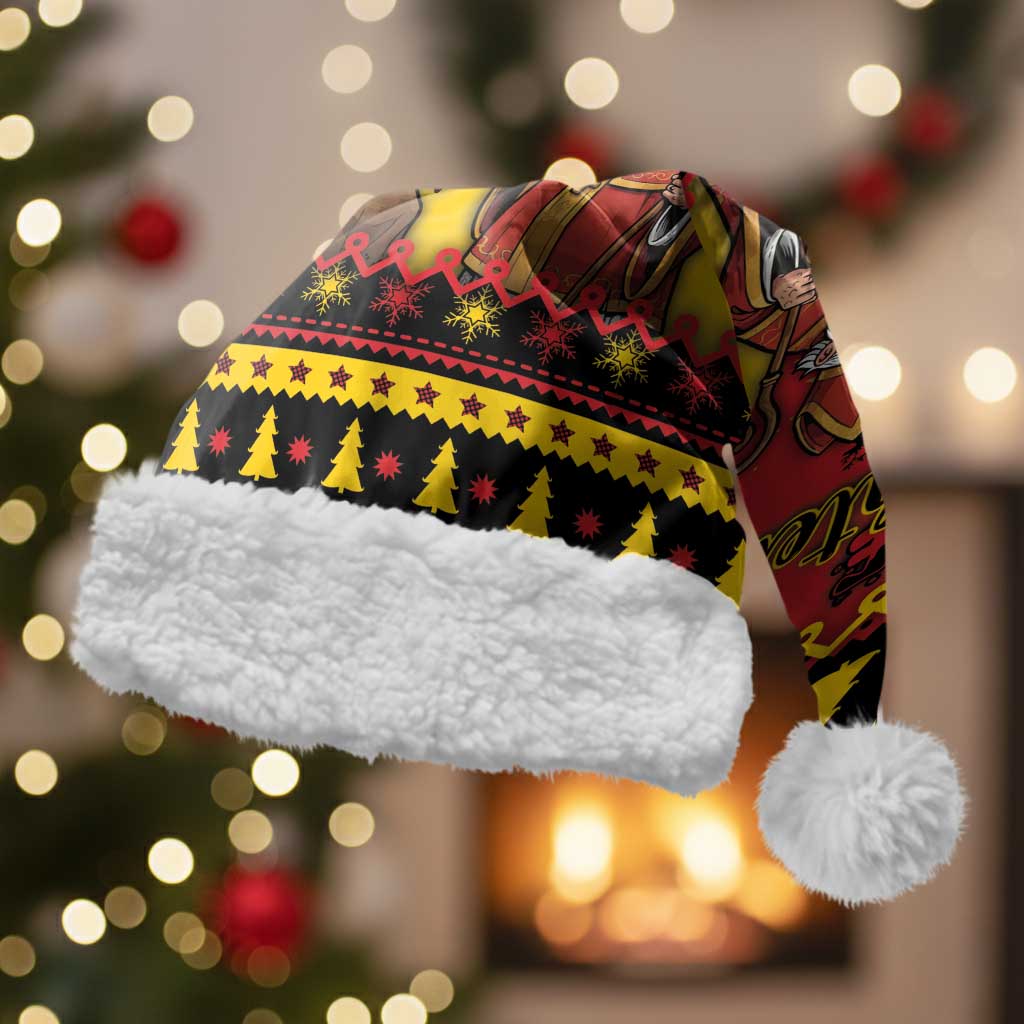 Germany Christmas Santa Hat Saint Nicholas And Knecht Ruprecht Drink Beer - Wonder Print Shop