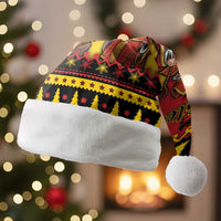 Germany Christmas Santa Hat Saint Nicholas And Knecht Ruprecht Drink Beer - Wonder Print Shop