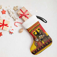 Germany Christmas Stocking Saint Nicholas And Knecht Ruprecht Drink Beer - Wonder Print Shop