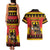 Germany Christmas Couples Matching Tank Maxi Dress and Hawaiian Shirt Saint Nicholas And Knecht Ruprecht Drink Beer - Wonder Print Shop
