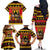 Germany Christmas Family Matching Off The Shoulder Long Sleeve Dress and Hawaiian Shirt Saint Nicholas And Knecht Ruprecht Drink Beer - Wonder Print Shop