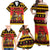 Germany Christmas Family Matching Off Shoulder Maxi Dress and Hawaiian Shirt Saint Nicholas And Knecht Ruprecht Drink Beer - Wonder Print Shop