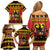 Germany Christmas Family Matching Off Shoulder Short Dress and Hawaiian Shirt Saint Nicholas And Knecht Ruprecht Drink Beer - Wonder Print Shop