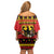 Germany Christmas Family Matching Off Shoulder Short Dress and Hawaiian Shirt Saint Nicholas And Knecht Ruprecht Drink Beer - Wonder Print Shop