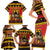 Germany Christmas Family Matching Short Sleeve Bodycon Dress and Hawaiian Shirt Saint Nicholas And Knecht Ruprecht Drink Beer - Wonder Print Shop