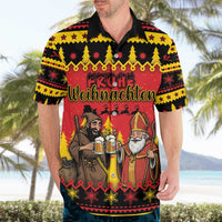 Germany Christmas Hawaiian Shirt Saint Nicholas And Knecht Ruprecht Drink Beer - Wonder Print Shop