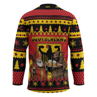 Germany Christmas Hockey Jersey Saint Nicholas And Knecht Ruprecht Drink Beer - Wonder Print Shop