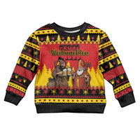Germany Christmas Kid Ugly Christmas Sweater Saint Nicholas And Knecht Ruprecht Drink Beer - Wonder Print Shop