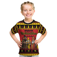 Germany Christmas Kid T Shirt Saint Nicholas And Knecht Ruprecht Drink Beer - Wonder Print Shop