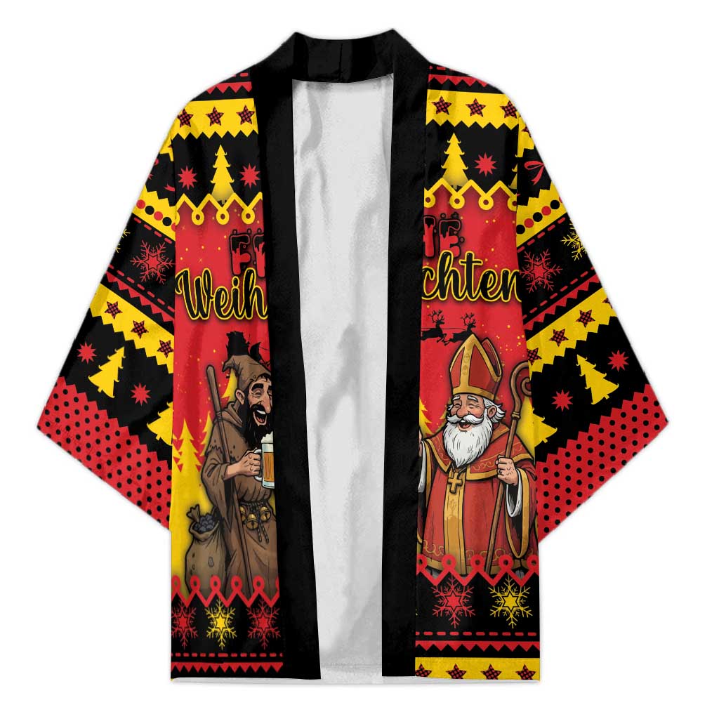 Germany Christmas Kimono Saint Nicholas And Knecht Ruprecht Drink Beer - Wonder Print Shop