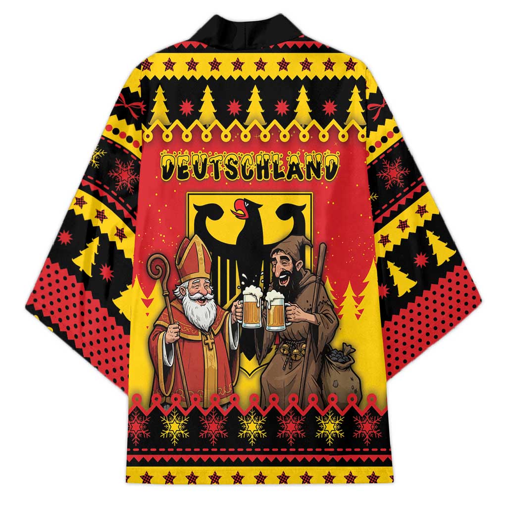 Germany Christmas Kimono Saint Nicholas And Knecht Ruprecht Drink Beer - Wonder Print Shop