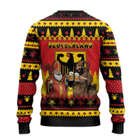 Germany Christmas Ugly Christmas Sweater Saint Nicholas And Knecht Ruprecht Drink Beer - Wonder Print Shop