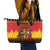 Germany Christmas Leather Tote Bag Saint Nicholas And Knecht Ruprecht Drink Beer - Wonder Print Shop