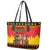 Germany Christmas Leather Tote Bag Saint Nicholas And Knecht Ruprecht Drink Beer - Wonder Print Shop