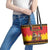 Germany Christmas Leather Tote Bag Saint Nicholas And Knecht Ruprecht Drink Beer - Wonder Print Shop