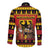Germany Christmas Long Sleeve Button Shirt Saint Nicholas And Knecht Ruprecht Drink Beer - Wonder Print Shop